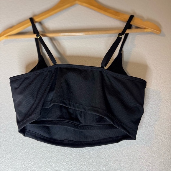 Shade & Shore Black Ribbed Swim Top - Picture 4 of 6